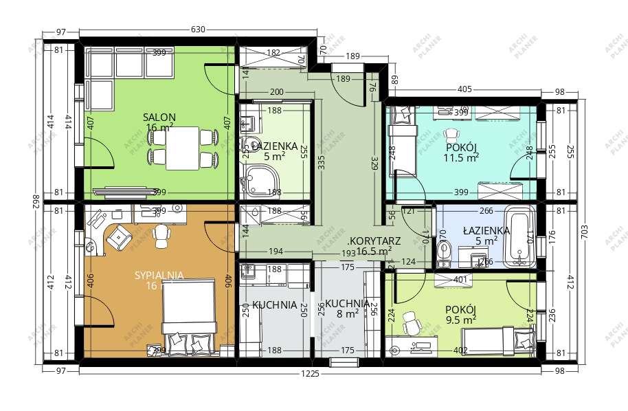 Duże M5 z 4 balkonami i 2 łazienkami-15
