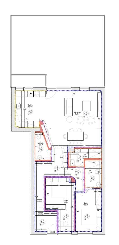 Apartamento T2 Renovado com Terraço e garagem Box-19