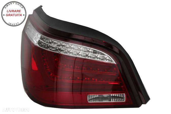 Stopuri LED BMW 5 Series E60 (04.2003-03.2007) Rosu Clar- livrare gratuita - 4