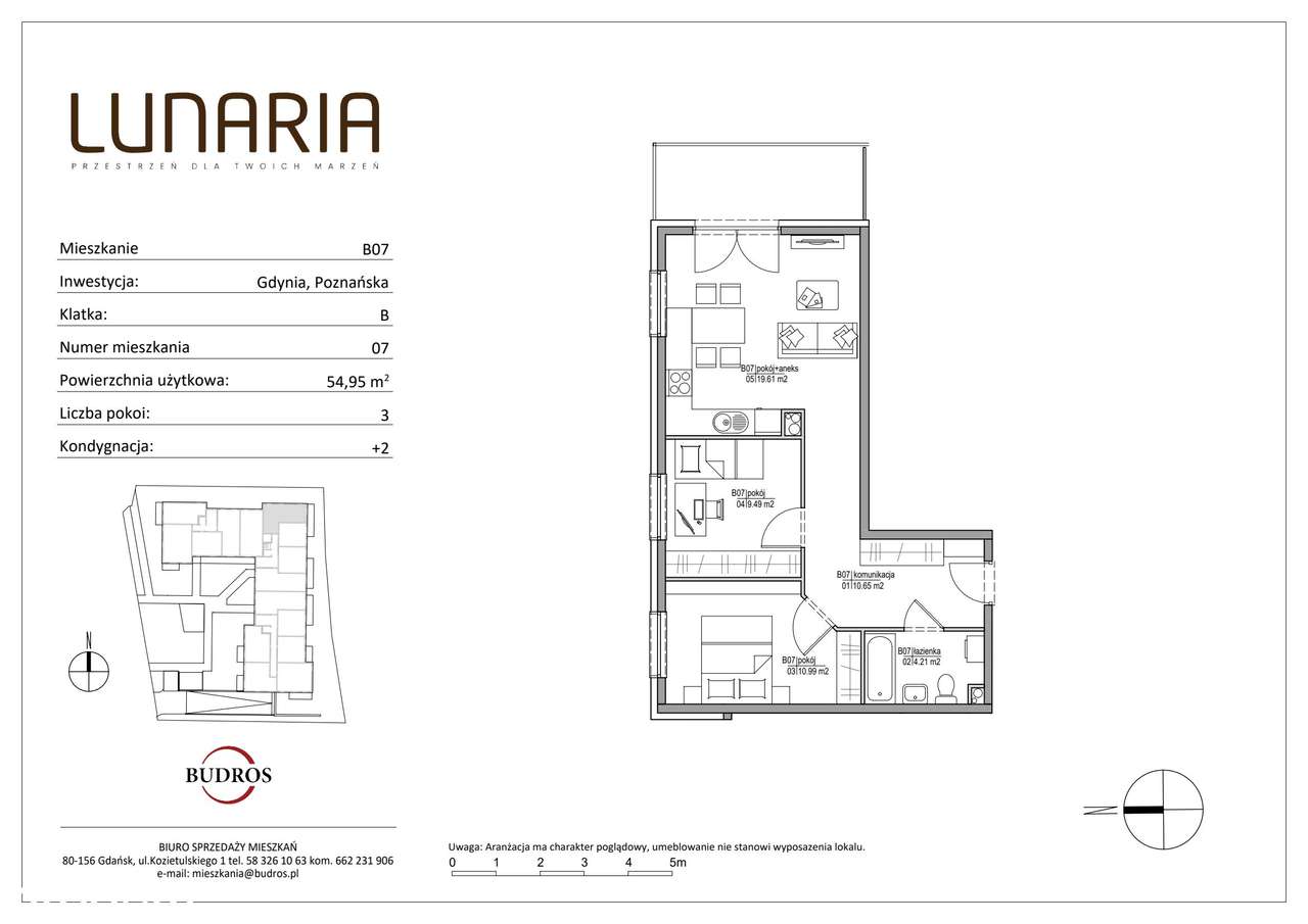 3-pokojowe mieszkanie 54m2 + balkon Bez Prowizji - Pełny obrazek: 2/9