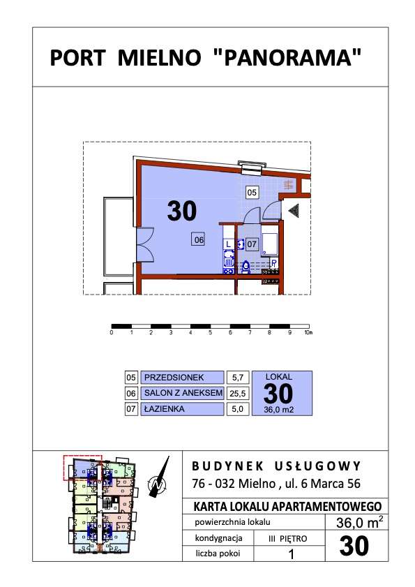 Apartament - Port Mielno Panorama 36 m2, IIIp. - 9.900zł/1m2-7