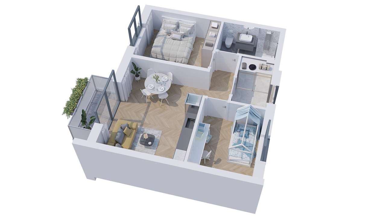 Nowe - 2 pokojowe mieszkanie z balkonem ! - Pełny obrazek: 4/8