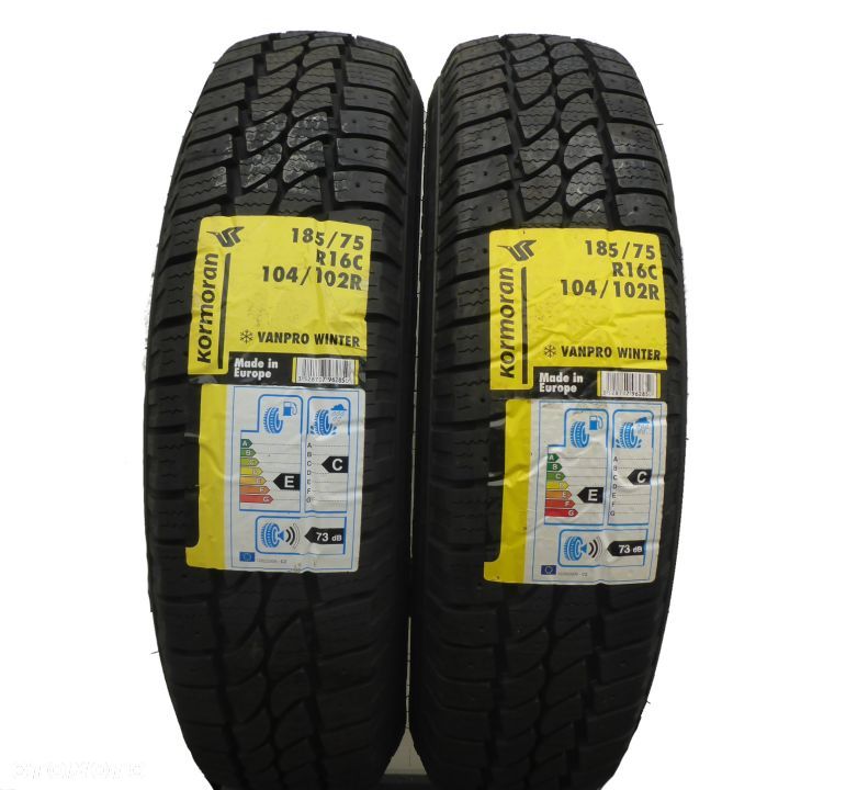 2 x KORMORAN 185/75 R16C 104/102R Vanpro Winter 2020 Zima JAK NOWE - 1