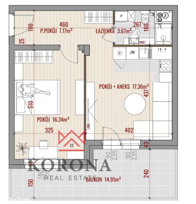 Gotowe do odbioru - klucze, 2 pokoje duży balkon !-1