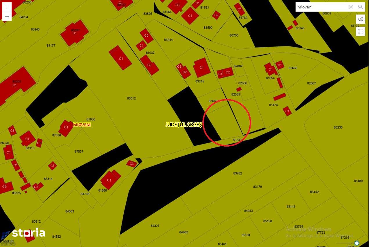 Teren Mioveni, centru, 401 mp, toate utilitatile - Imagine principală: 2/2