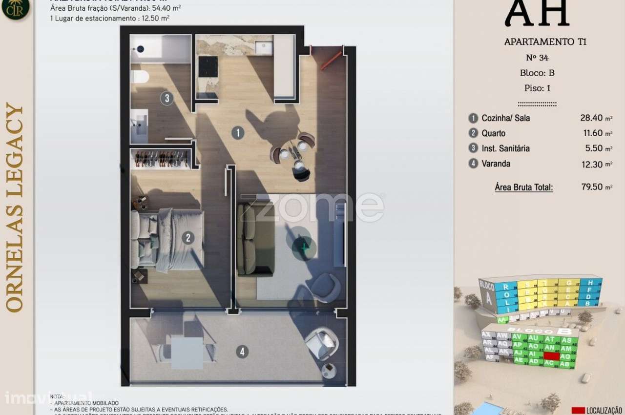 Apartamento T1- Ornelas Legacy - Resort - Fracção AH, Calheta - Grande imagem: 2/19