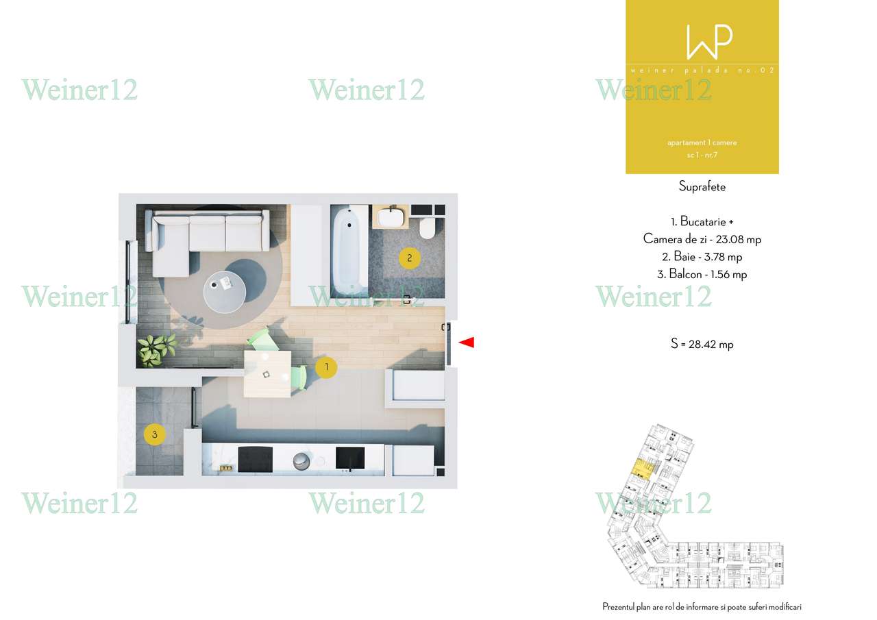 Garsoniera Direct Dezvoltator Militari 800m Iuliu Maniu Vest Group - Imagine principală: 2/7