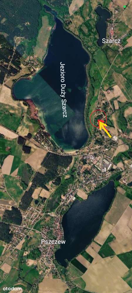 Sprzedam dzialke budowlana w Pszczewie nad jeziorem Szarcz