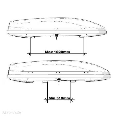 Cutie portbagaj Aleo Magic 400 Gri Antracit, Dual side - 3