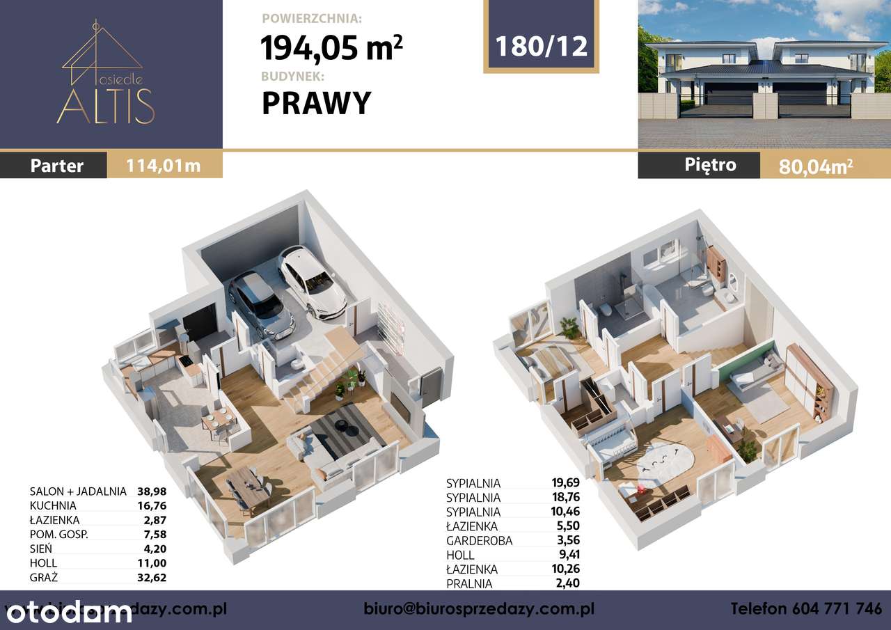 PREMIUM BLIŹNIAK+PODWÓJNY GARAŻ+PODJAZD+DUŻY OGRÓD - Pełny obrazek: 2/13