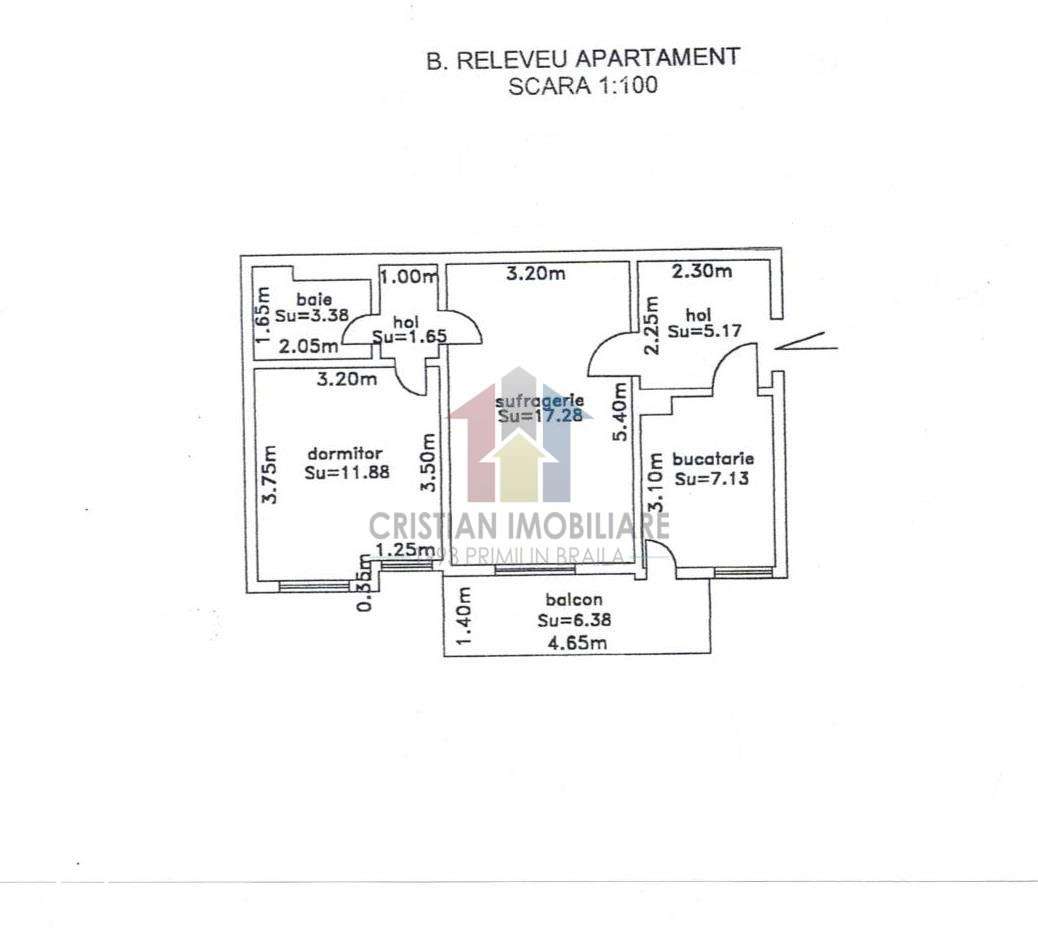 2 camere, 48 mp, Confort 1, parter cu balcon Garii - Imagine principală: 3/9