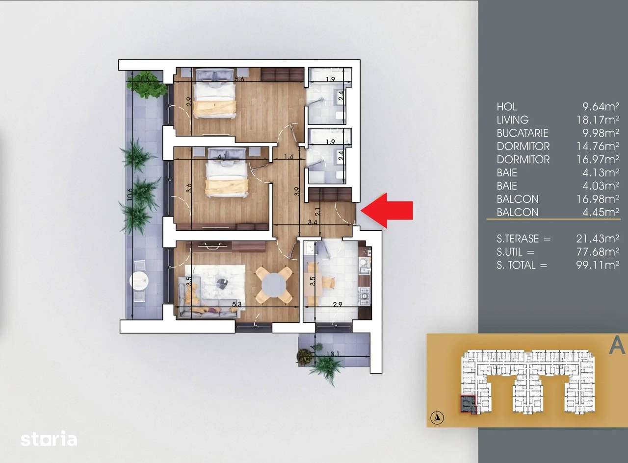 Comision 0 | Apartament 3 Camere Metrou | Dezvoltator | Decomandat - Imagine principală: 3/8