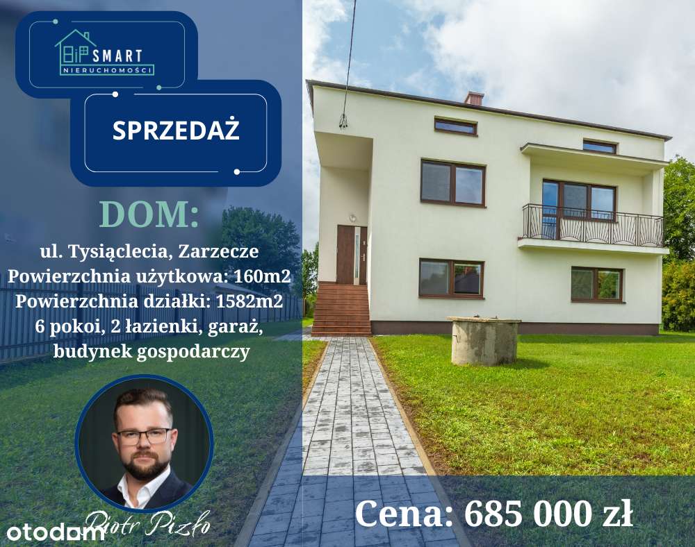 Dom jednorodzinny, ul. Tysiąclecia, Zarzecze, 160 m2, 6 pokoi.-0