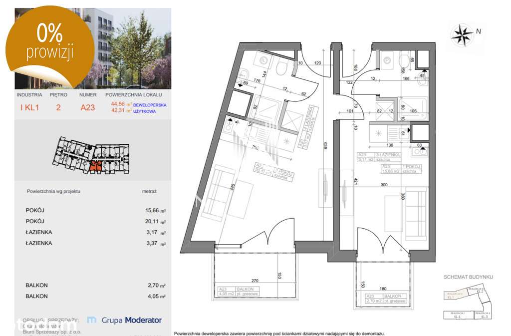 Mieszkanie inwestycyjne dwie kawalerki Industria - Pełny obrazek: 4/4