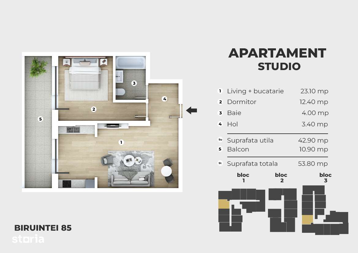 Metrou Berceni 300m - 2 camere tip studio - piscina, parc, AC - Imagine principală: 4/6