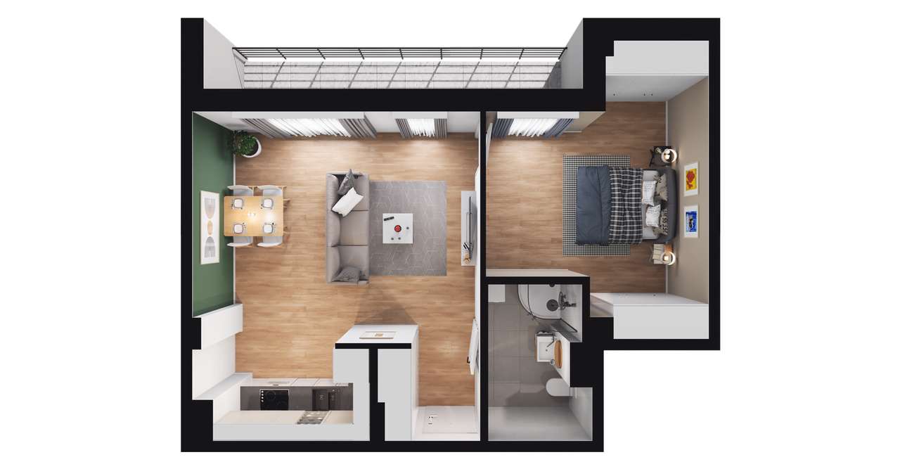 Aura Towers | mieszkanie A_3.36U - Pełny obrazek: 3/9