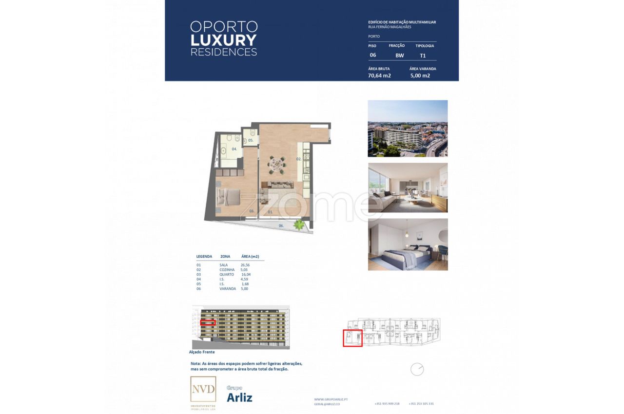 Novo empreendimento Oporto Luxury Residences - Apartamento T1