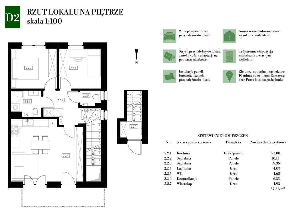 Mieszkanie + poddasze | cicha okolica | plac zabaw - Pełny obrazek: 2/10