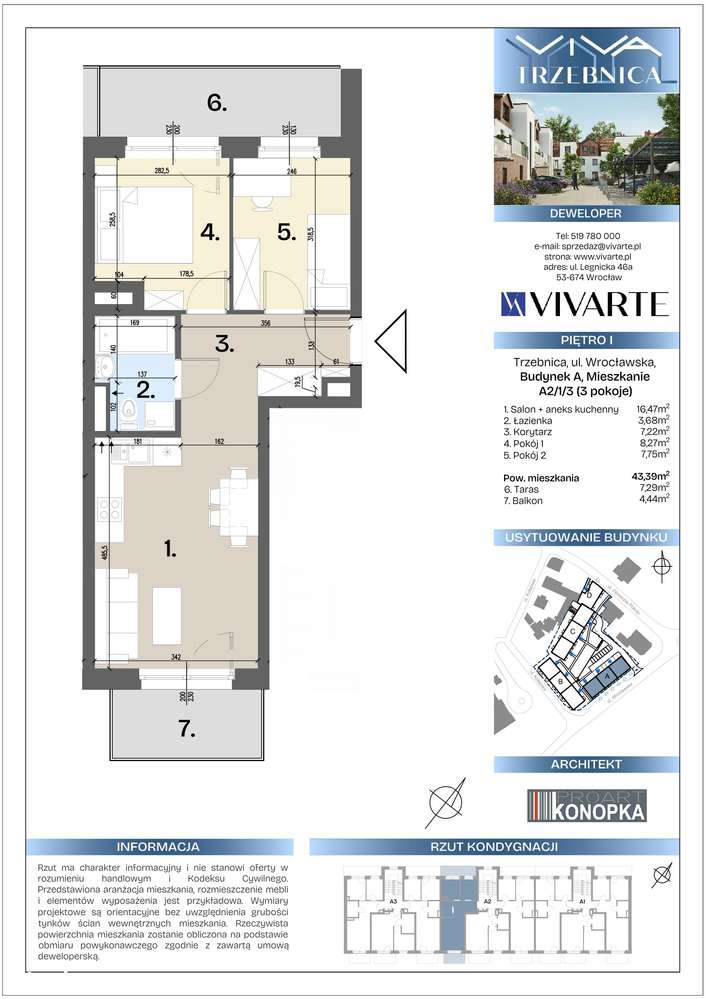 Viva Trzebnica | mieszkanie 3-pok. | A2.1.3 - Pełny obrazek: 3/8