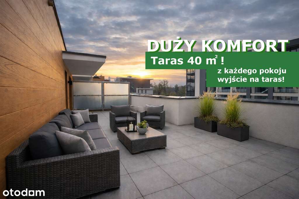 Takiego Apartamentu Deweloper nie ma Taras 40mkw - Pełny obrazek: 2/11