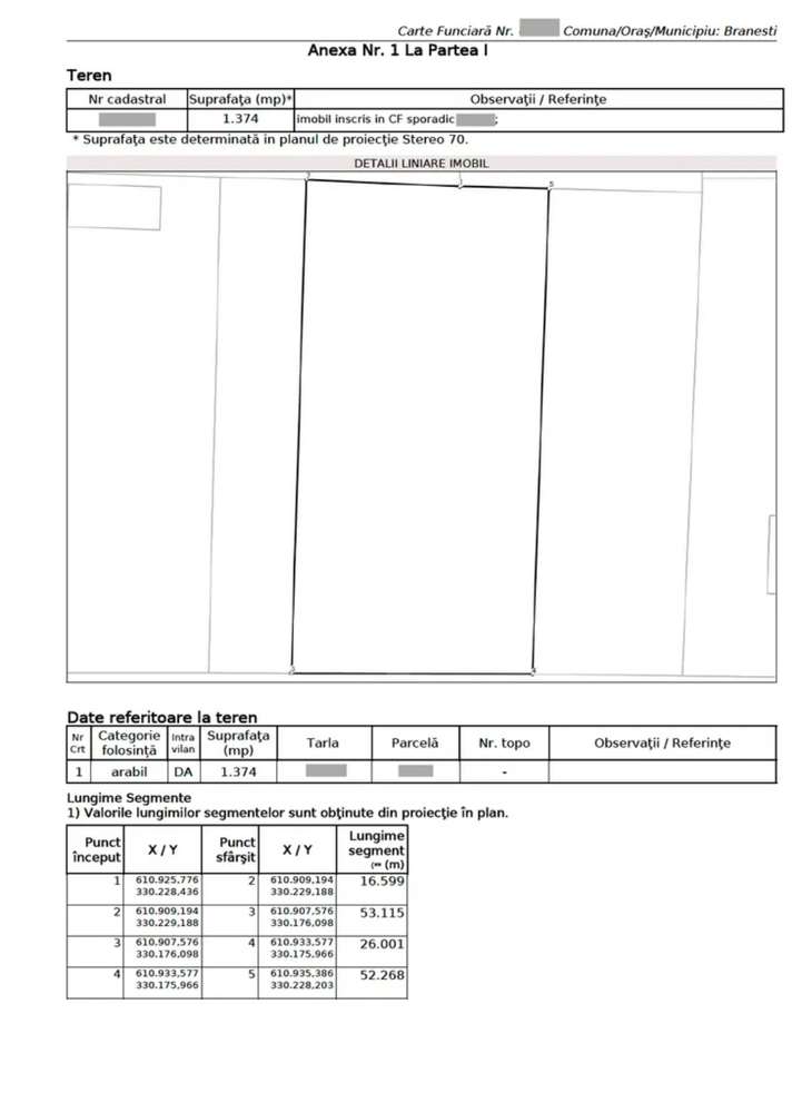 Islaz - Branesti - teren 1374mp - canalizare - gaze - curent - asfalt - Imagine principală: 5/8