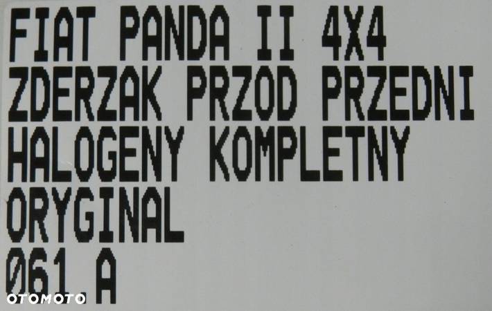 061.ZDERZAK PRZÓD FIAT PANDA II 4X4 KOMPLETNY - 15