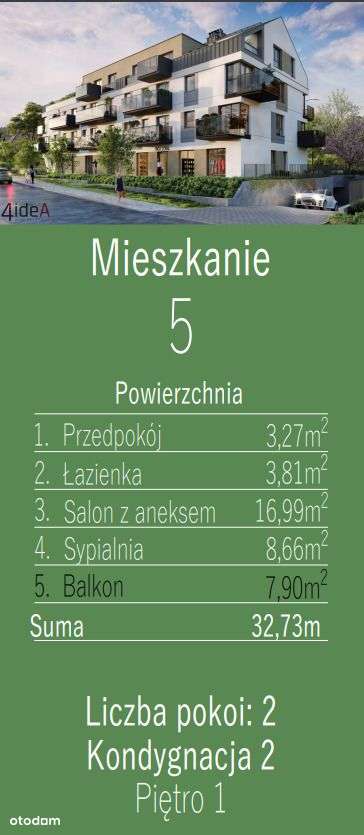 Nowe mieszkanie > 32,73 m2 > 2 pokoje-5