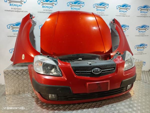 FRENTE COMPLETA KIA RIO II 2 MK2 JB CAPOT PARACHOQUES GUARDA-LAMAS OTICA OTICAS RADIADOR VENTILADOR FRENTE FIBRA REFORÇO - 2