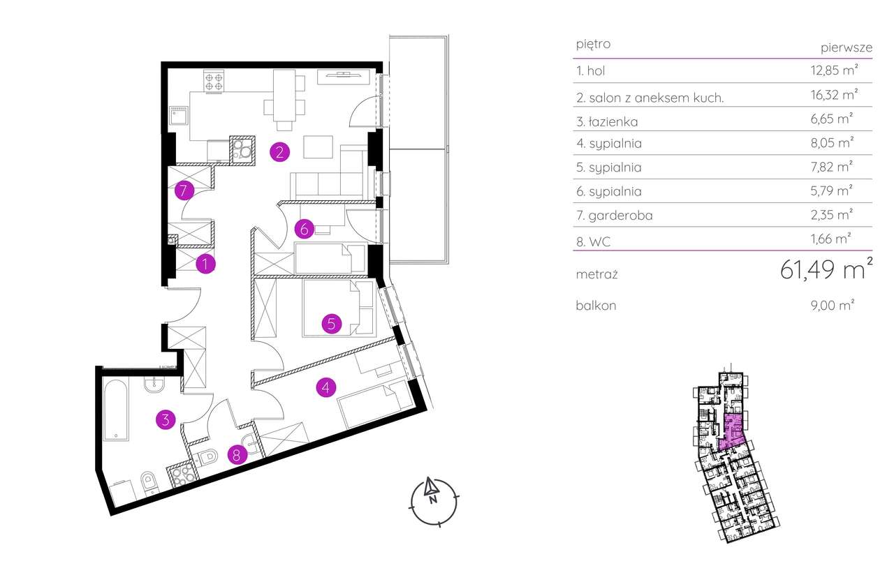 4 Pokoje - 2 Łazienki - Duży balkon - Super CENA - Przy tramwaju-1