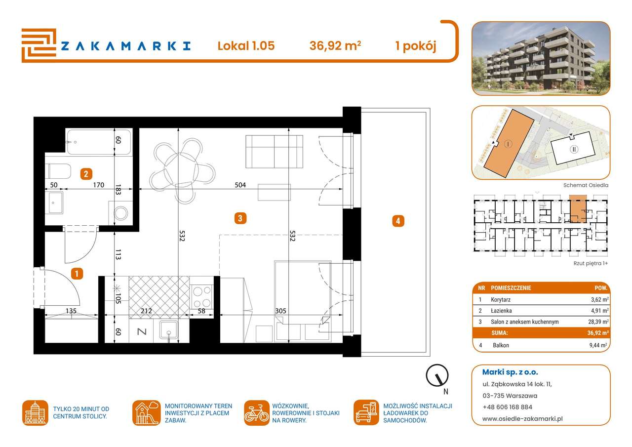 Zakamarki | mieszkanie 1-pok. | B1/1/05 - Pełny obrazek: 2/8