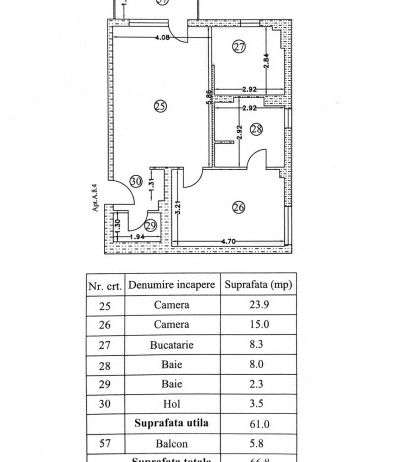 0% | Apartament 2 camere NOU, semidecomandat, 58 mp, 2 bai  | Atrium --13