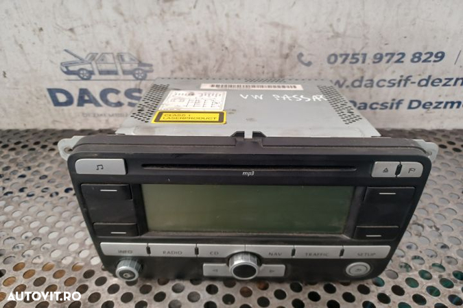 RADIO CD PLAYER 2 MODELE 1K0035191C / 1K0035191D MX 1253 Volkswagen Passat B6  [din 2005 pana  2010 - 5