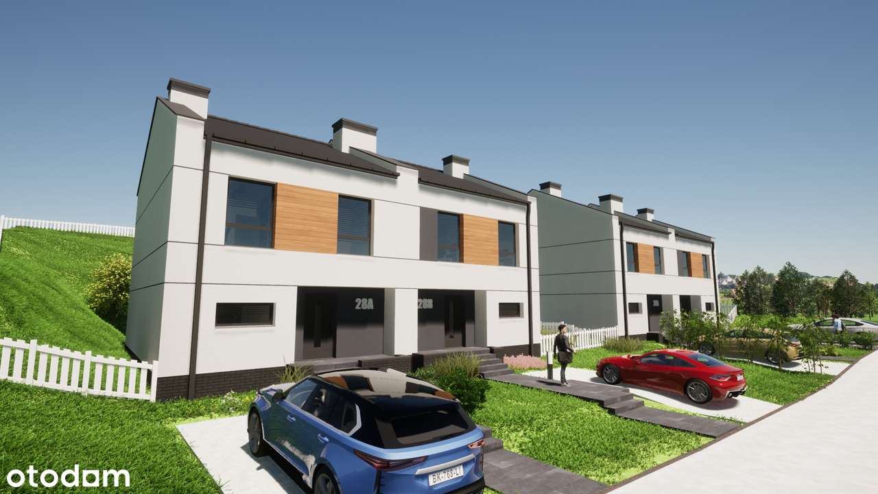 4 pokoje, o. podłogowe, pompa ciepła, działka 450m 2. Media miejskie.-5