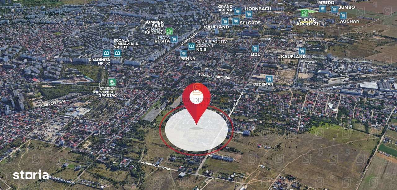 Teren intravilan 1013 mp cu dubla deschidere str. Tiparnitei, Sector 5 - Imagine principală: 4/4