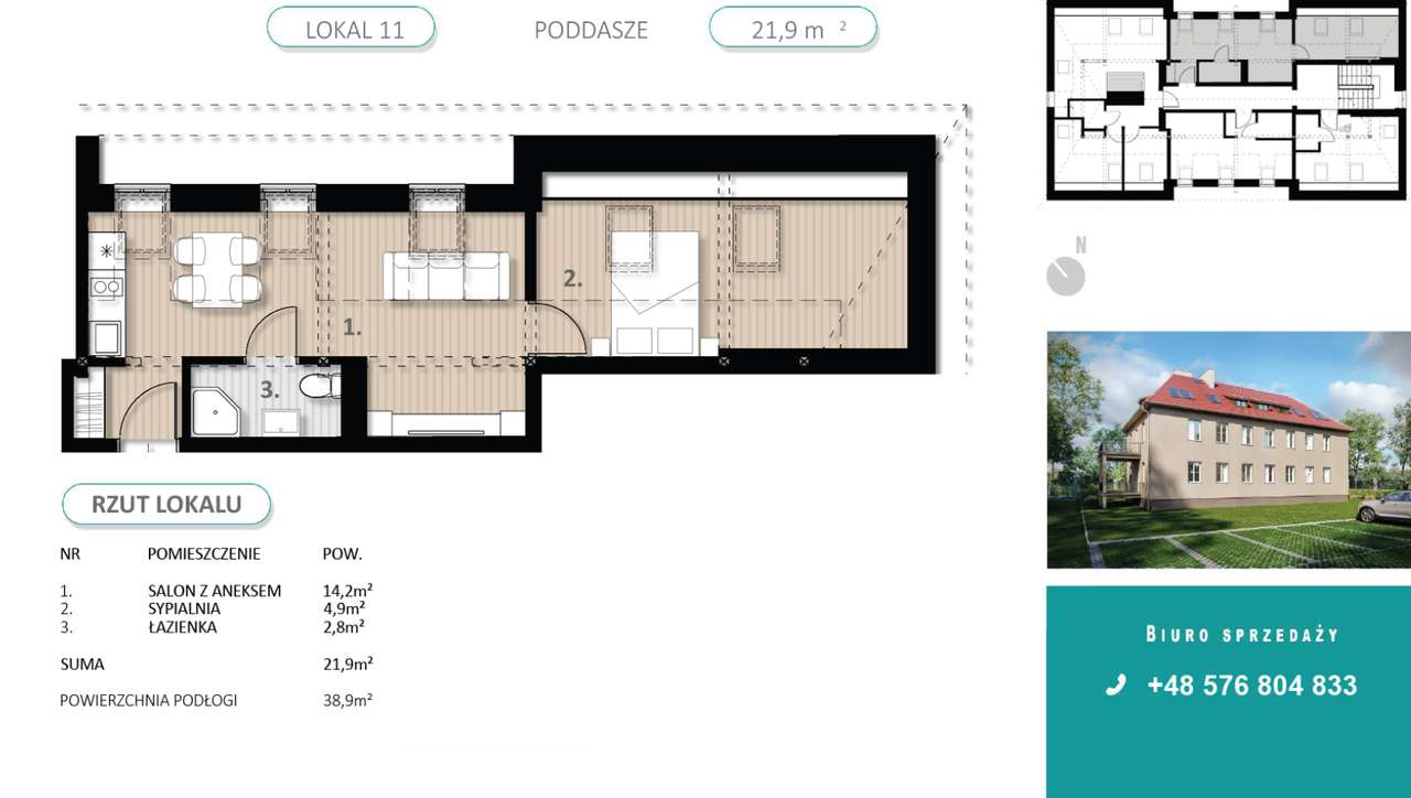 2 pokoje | 38,9 m² | Park Tołstoja | stan deweloperski | Promocja-1
