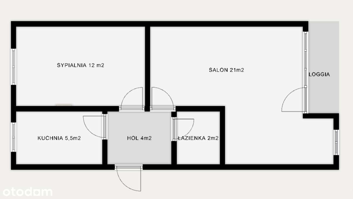 2-pokojowe mieszkanie 44,97 m² z balkonem – ul. Miła, Warszawa-8