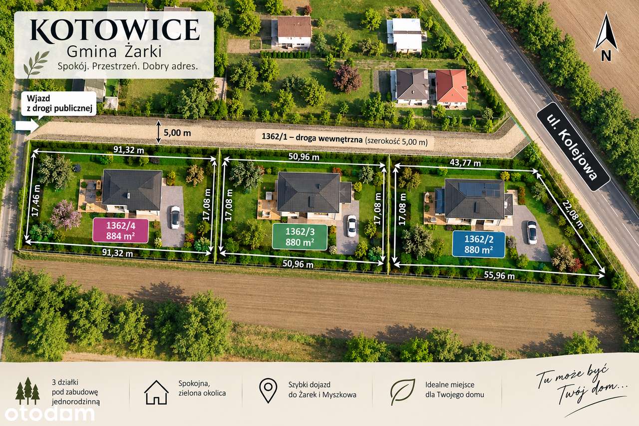 Działka budowlana 880 m² Kotowice Jura-1