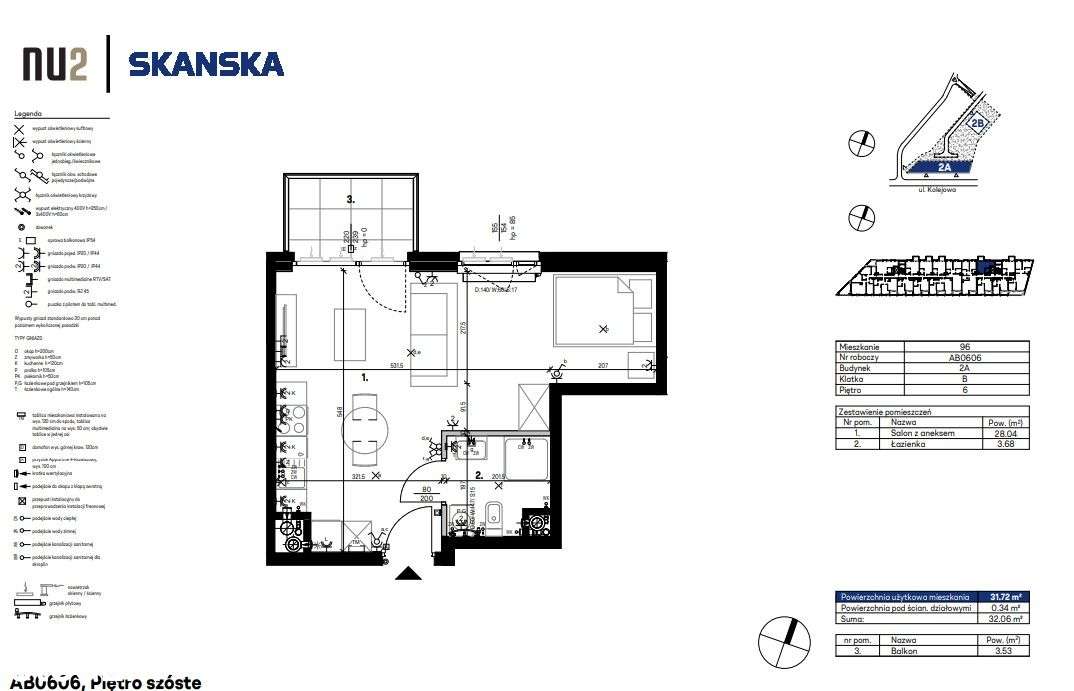 Nowe 2 pokoje 32 m2 ul. Kolejowa Harmonogram 15/85-8