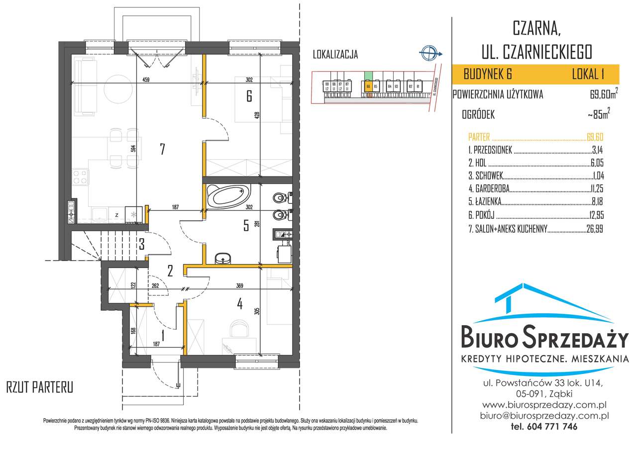 PRZESTRONNE 3 POKOJE+2MP+OGRÓD 85m2-BLISKO SZKOŁY - Pełny obrazek: 2/12