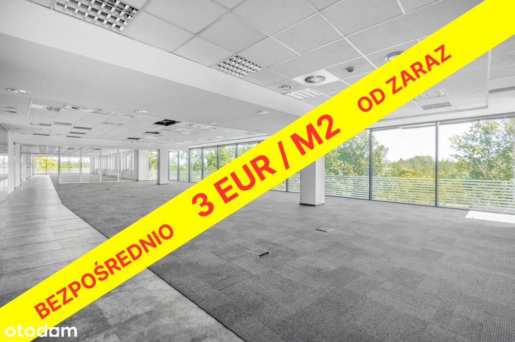 Biuro od zaraz, tylko 3 Euro za m2 - bez prowizji