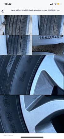 Jante Mercedes Benz OEM C E Klasse cla Glc Vito viano cu cauc 225/50/R17 conti dot 2015 6-7mm 7jx17et485 - 19