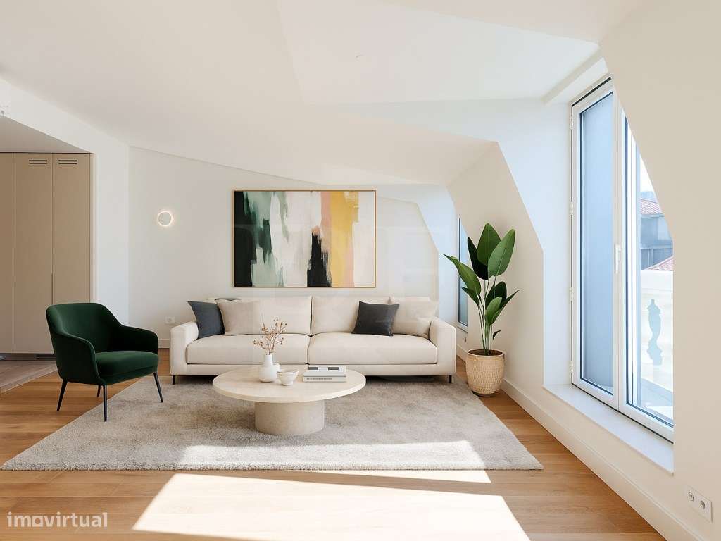 Apartamento T2 com varanda e vista rio em Lisboa-3