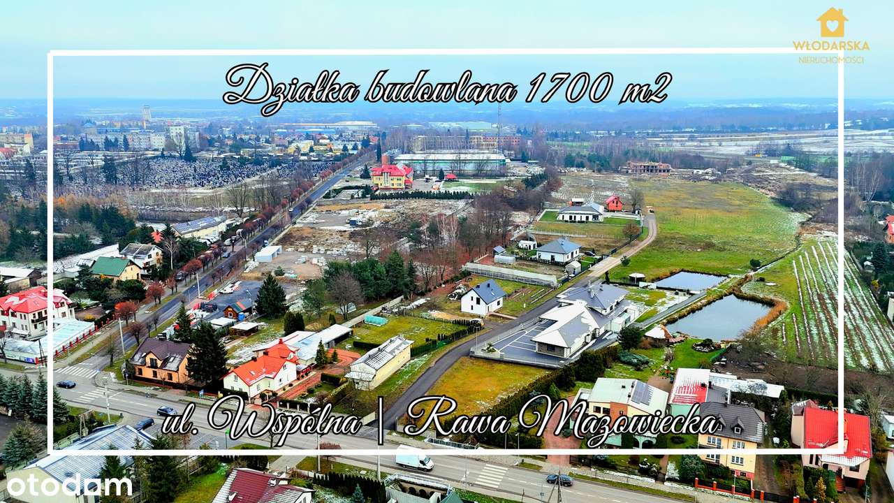 Działka budowlana 1 min. od Zalewu, 1700 m2, Rawa Mazowiecka-0