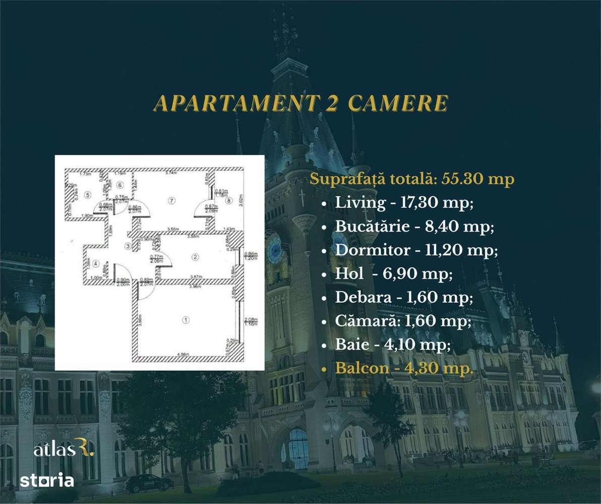 Apartament 2 camere | 55 mp | Dacia | Complet renovat-5
