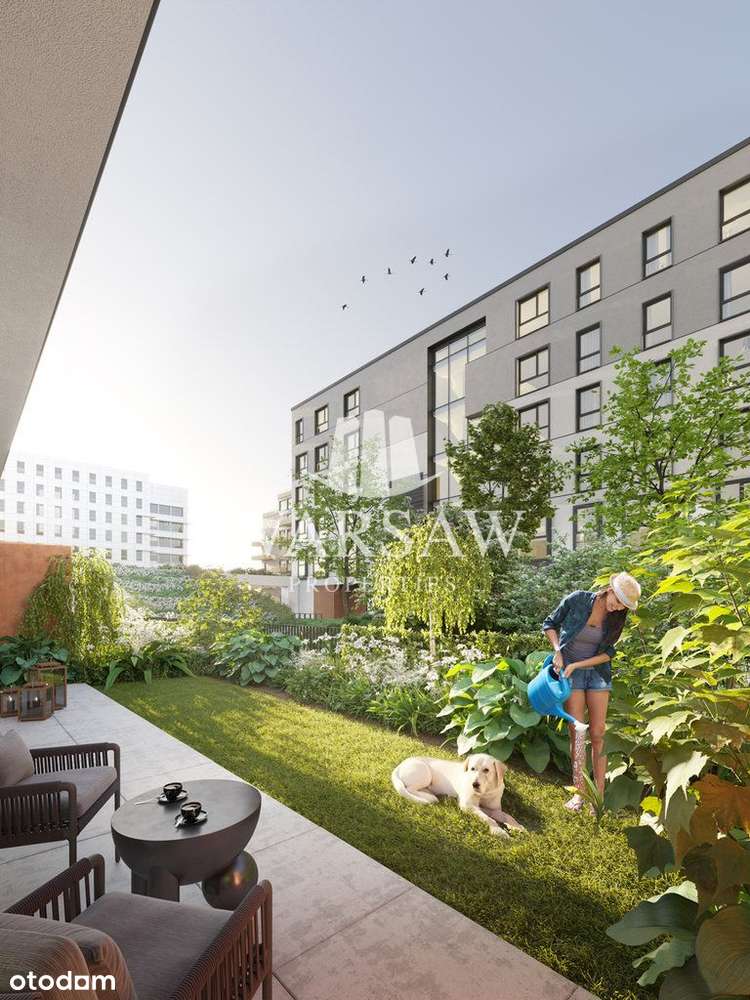 2 pok., Modern Mokotów, ogródek, 382 cm wysokość !-15