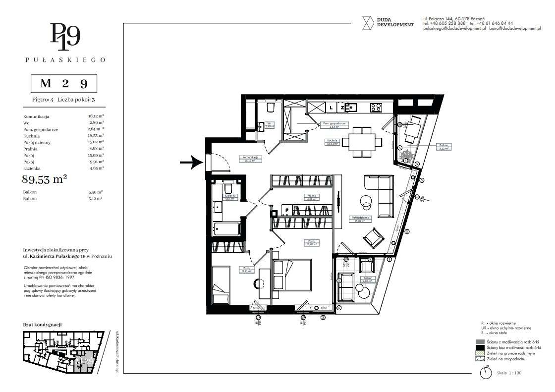 Komfortowe 3 pok w premium inwestycji Pułaskiego 19 - Pełny obrazek: 5/12