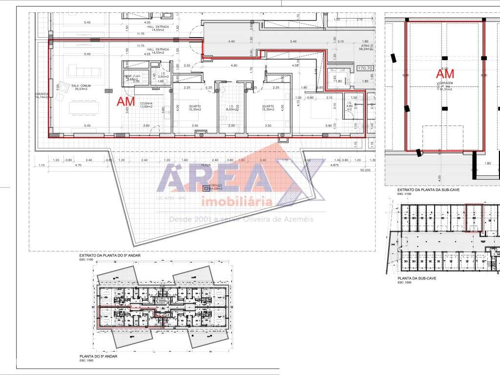 FRAÇÃO AM - T3 último andar com 104,6m2 terraço (4º andar) - Grande imagem: 2/11