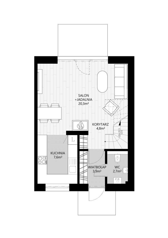 Dom (f2) z ogródkiem w cenie mieszkania Gdańsk-2