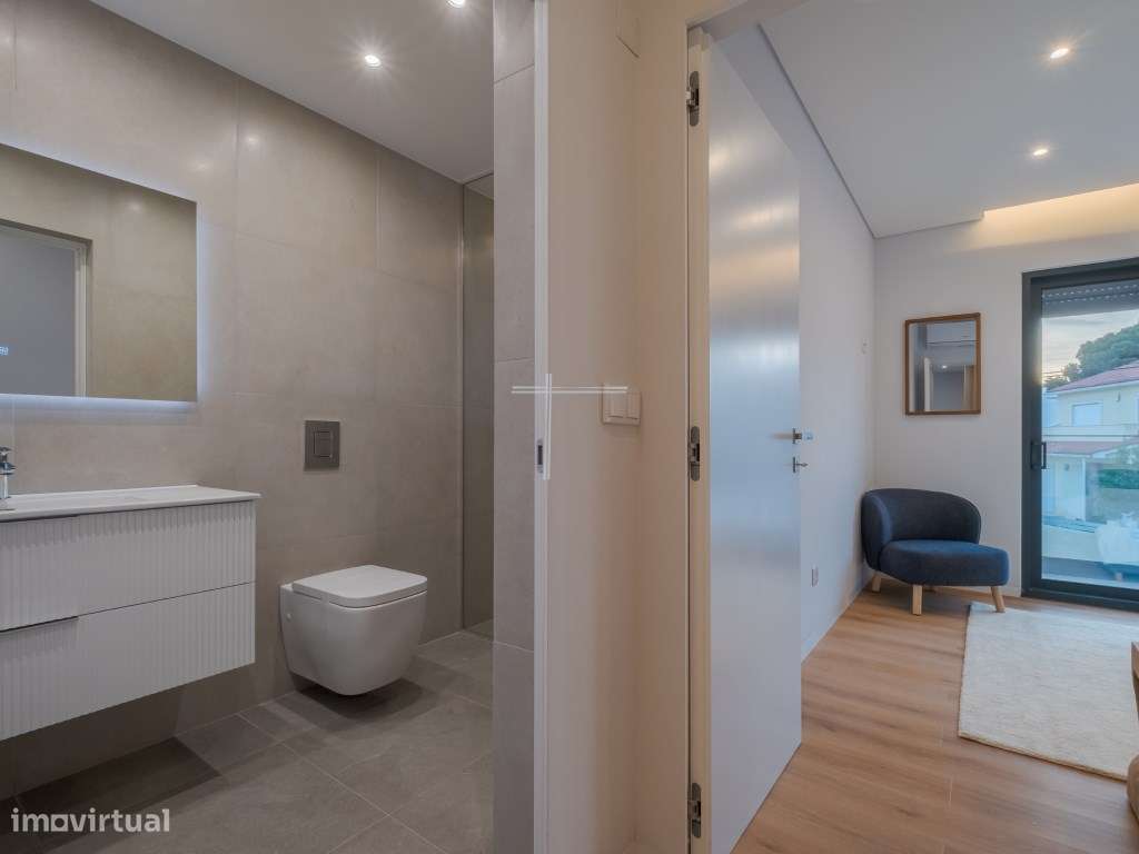 Moradia geminada T3 de arquitetura contemporânea, com garagem e pis...-22