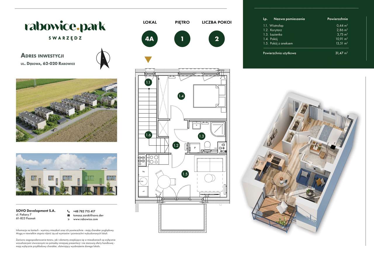 Rabowice Park Swarzędz | etap 3 | 2-pok. | 4A - Pełny obrazek: 2/7